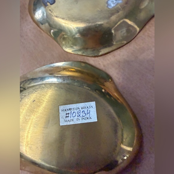 Two Vintage Hampton Brass Fish Dishes Made In India - Picture 5 of 7